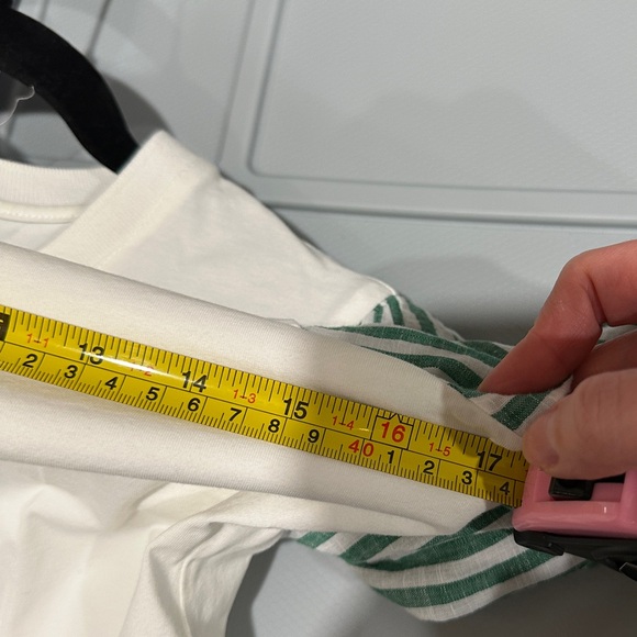 Cinq A Sept Women's White Green Carlie Tie Puff Sleeve Top Size S - Picture 3 of 8